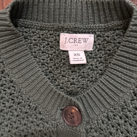 J.Crew button down green cardigan sweater size xs - Picture 2 of 6